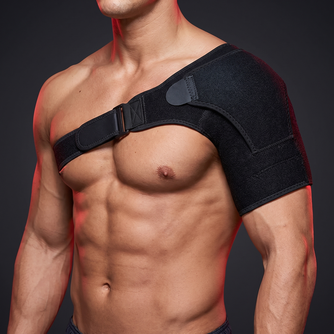 Adjustable Shoulder Brace with Pressure Pad Unisex Left Right Shoulder Support Strap for Injury Recovery Stability Pain Relief Home Gym Rehab - Hero Shot