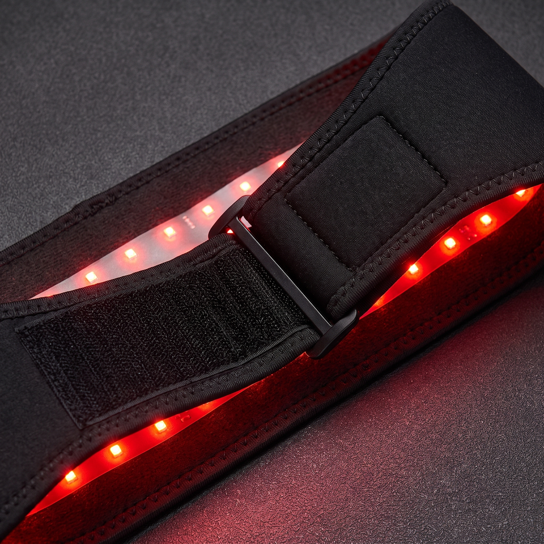 Close-up of the adjustable velcro strap and closure mechanism