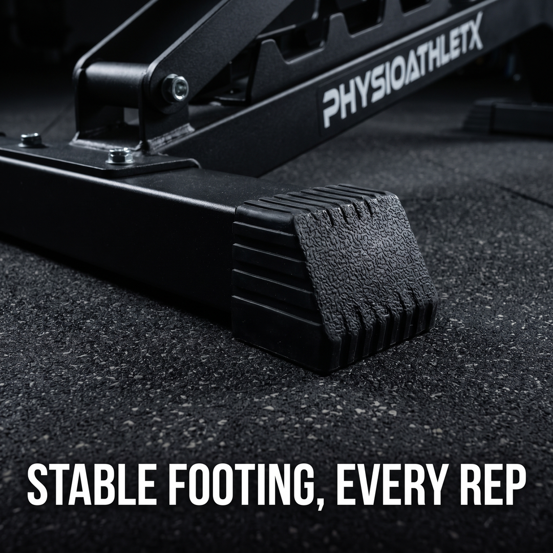 PHYSIOATHLETX Adjustable Weight Bench - Non-Slip Feet Detail