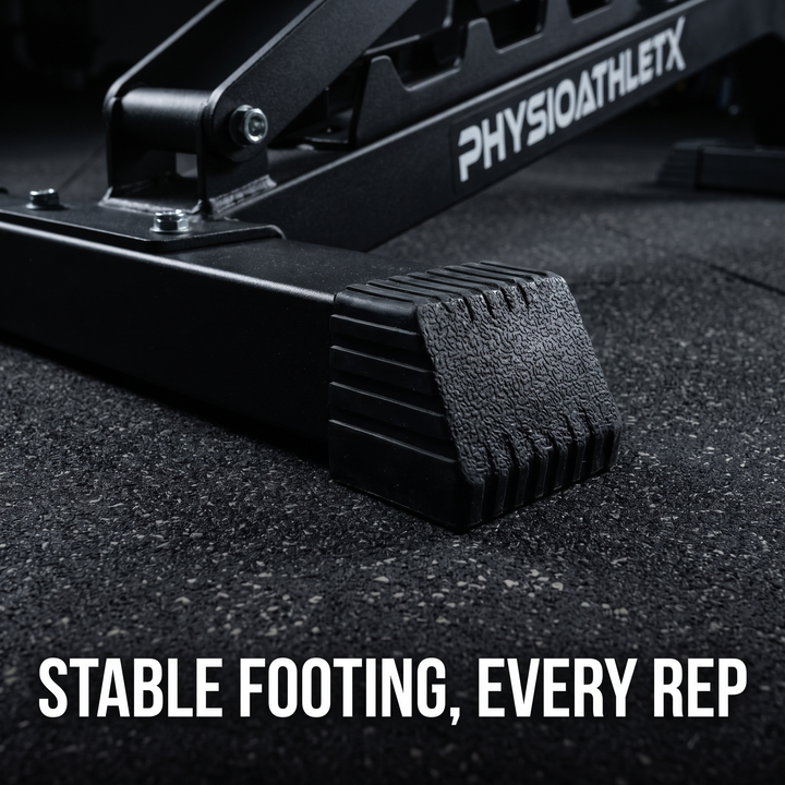 PHYSIOATHLETX Adjustable Weight Bench - Non-Slip Feet Detail