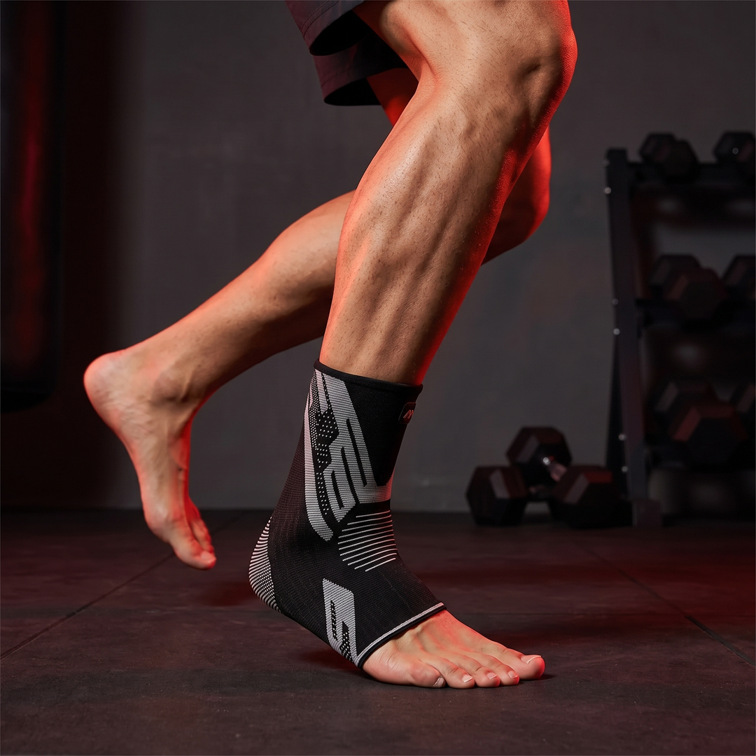 Adjustable Ankle Support Compression Sleeve Men Women Ankle Stabilizer Brace for Sports Fitness Recovery Rehabilitation Home Workout - worn during agility training