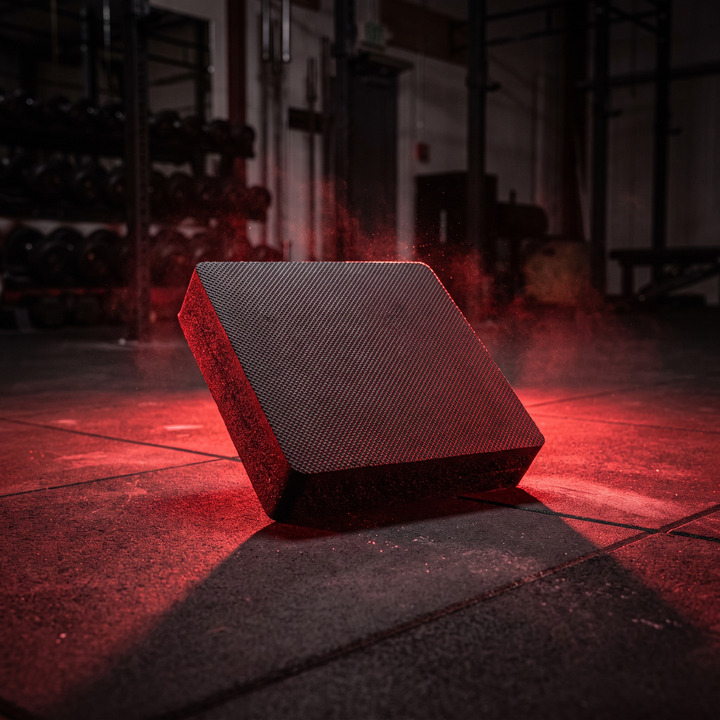 Three-quarter angle view of black PHYSIOATHLETX stability cushion balance pad