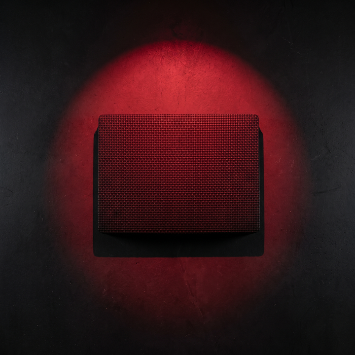Top-down flatlay of black PHYSIOATHLETX balance training pad
