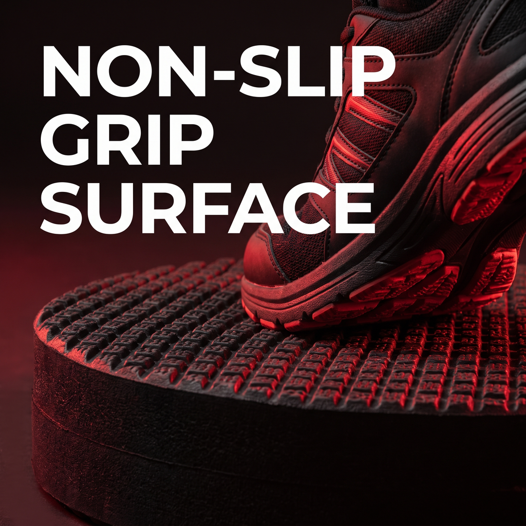 Close-up of non-slip grip surface on PHYSIOATHLETX balance training pad