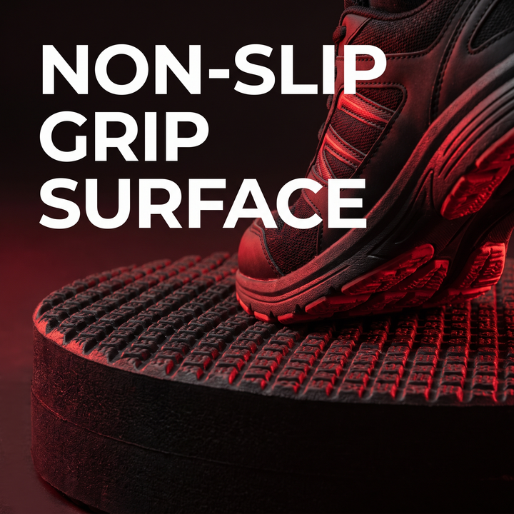 Close-up of non-slip grip surface on PHYSIOATHLETX balance training pad