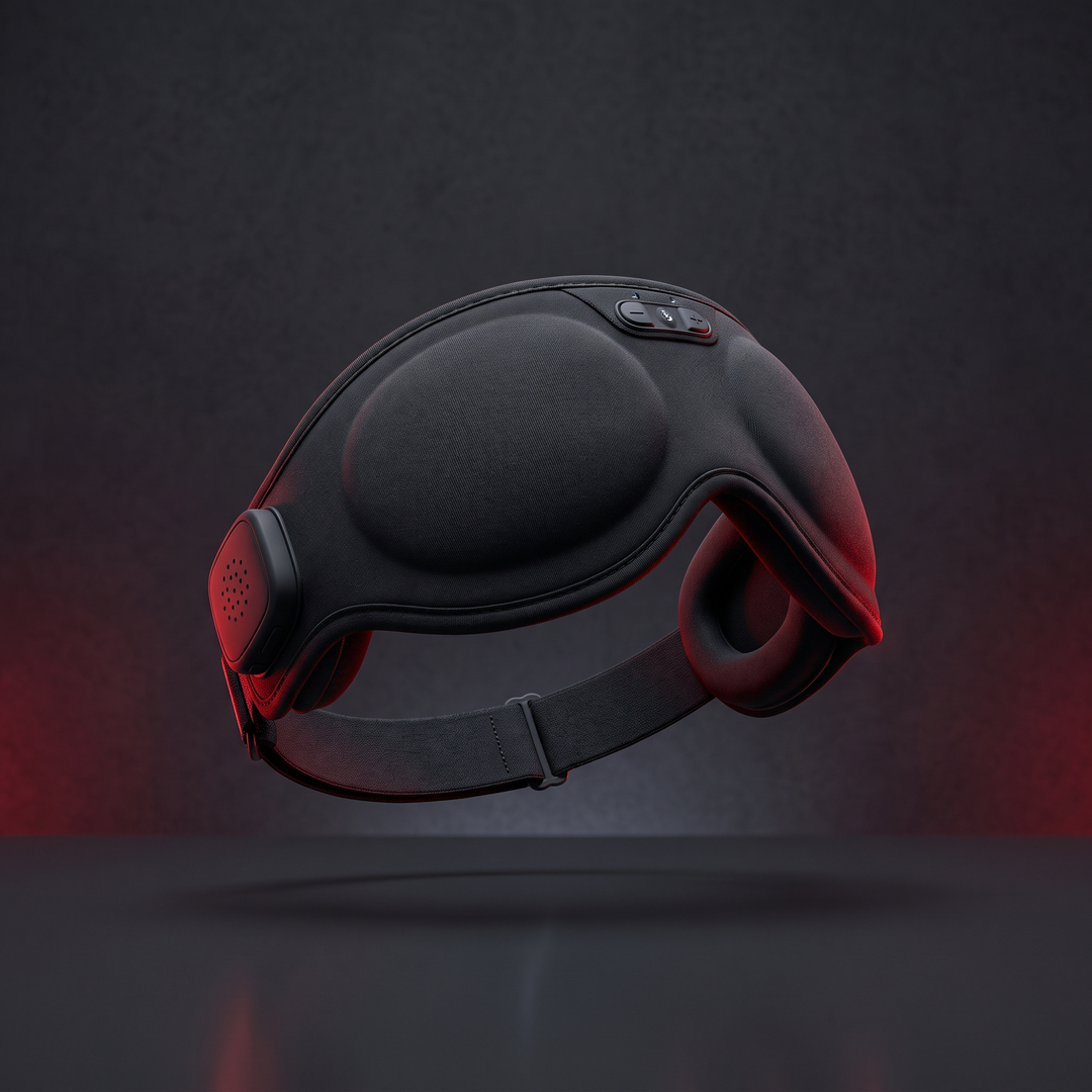 Bluetooth Sleep Mask Wireless Sleeping Headphones 3D Eye Mask - Black hero shot