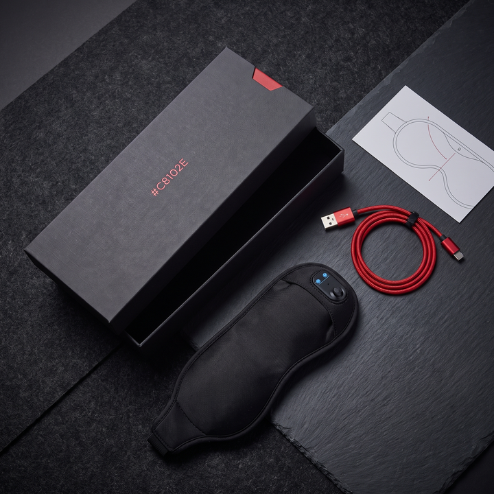 Bluetooth Sleep Mask Wireless Sleeping Headphones 3D Eye Mask - packaging flat lay