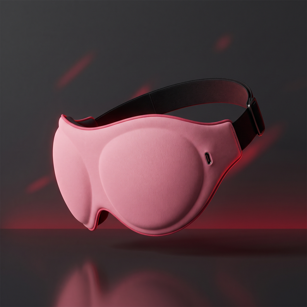 Bluetooth Sleep Mask Wireless Sleeping Headphones 3D Eye Mask - Pink hero shot