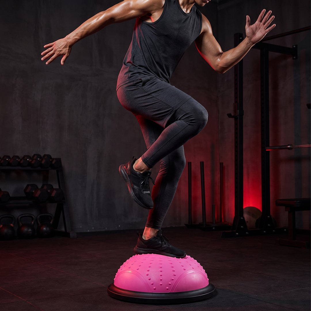 PHYSIOATHLETX 46cm BOSU Half Balance Ball Stability Trainer - Standing Balance Training