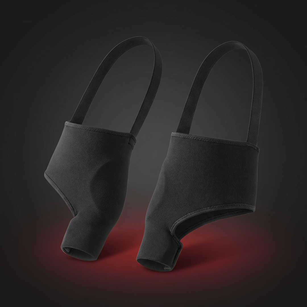 PhysioAthletX adjustable elastic bunion corrector toe separator, black pair