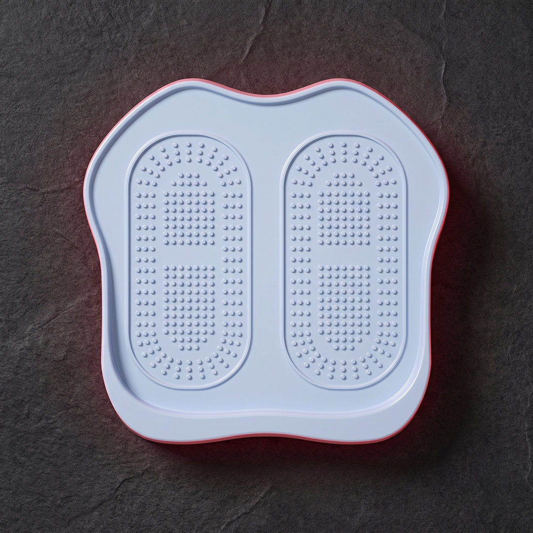 Flat lay top-down view of the PHYSIOATHLETX adjustable calf stretch board