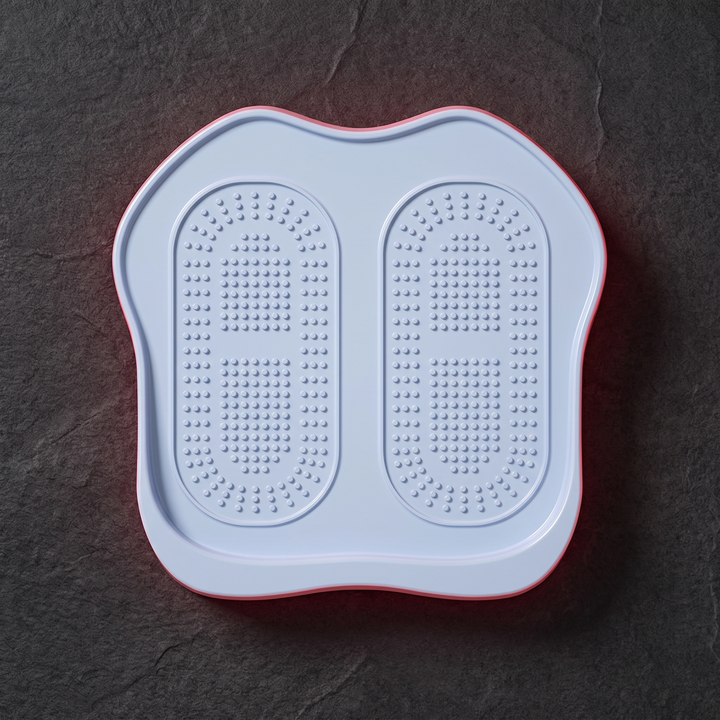 Flat lay top-down view of the PHYSIOATHLETX adjustable calf stretch board