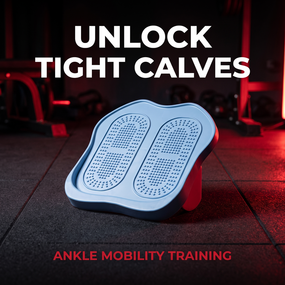 PHYSIOATHLETX calf stretch board hero image with Unlock Tight Calves, Ankle Mobility Training headline