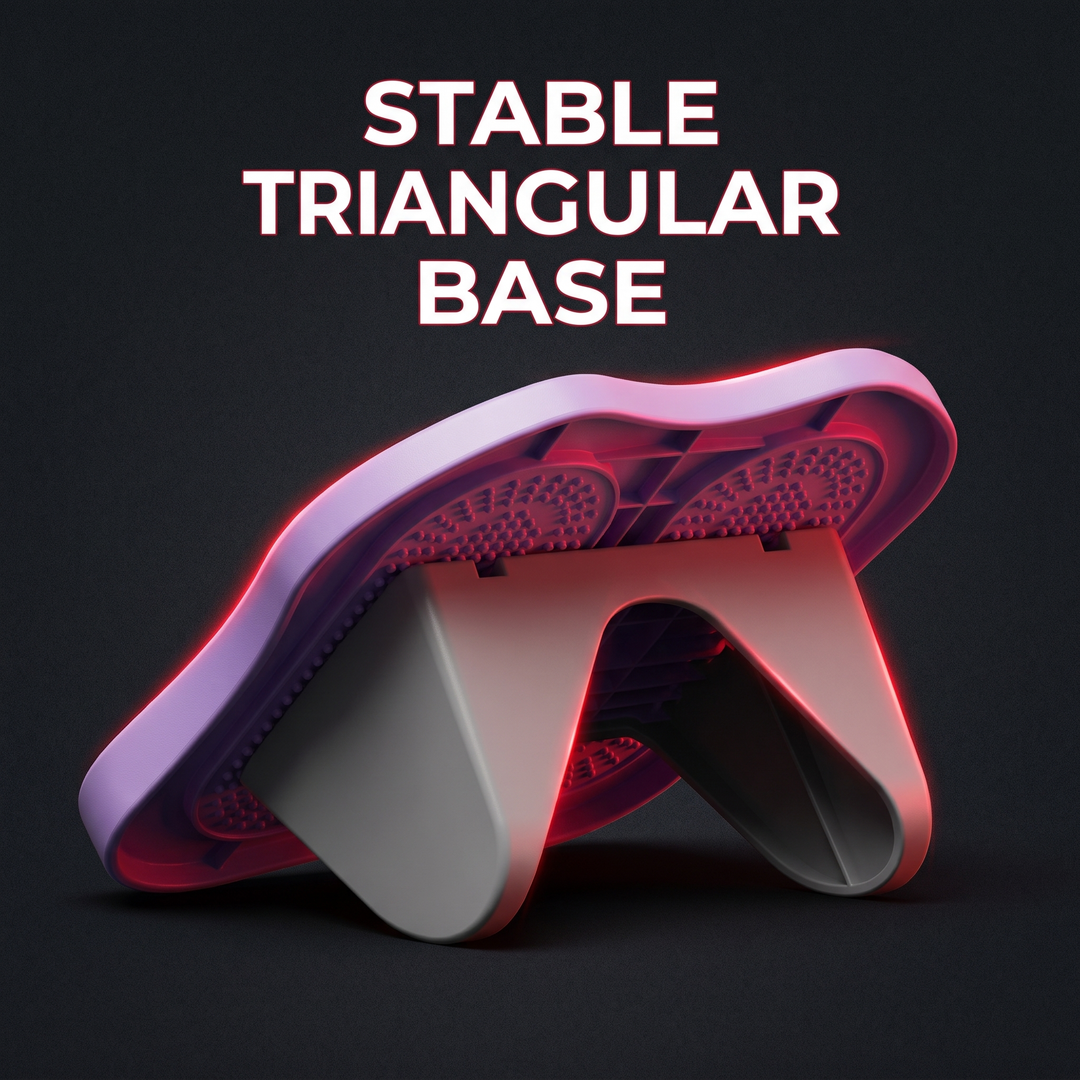 Underside view highlighting the stable triangular base of the slant board