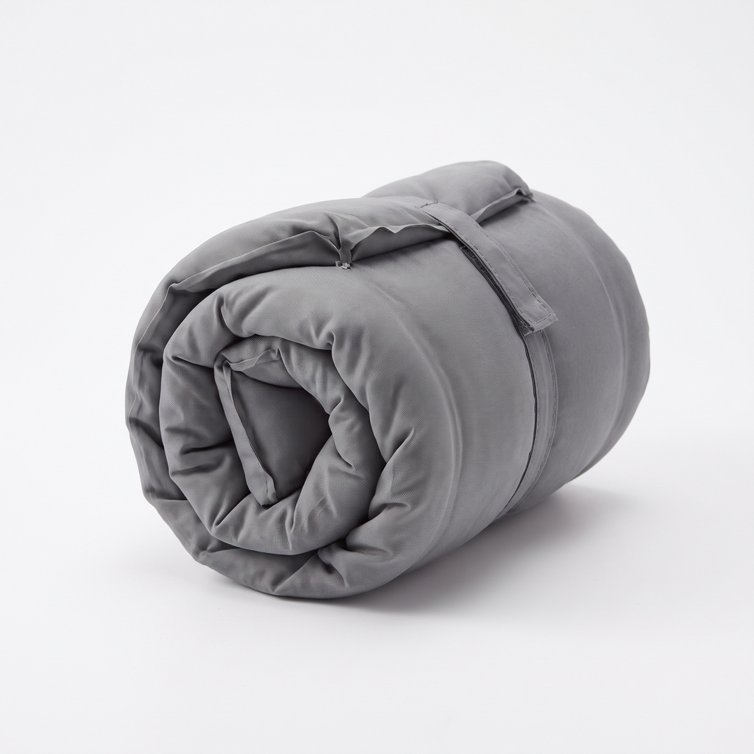Portable Inflatable Camping Pillow Ultralight Travel Pillow Neck Lumbar Support Hiking Backpacking Sleeping Pillow Compact Air Pillow for Outdoor Home Use - Grey deflated packed flat