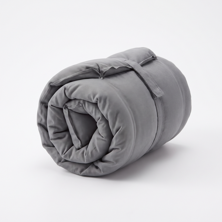 Portable Inflatable Camping Pillow Ultralight Travel Pillow Neck Lumbar Support Hiking Backpacking Sleeping Pillow Compact Air Pillow for Outdoor Home Use - Grey deflated packed flat
