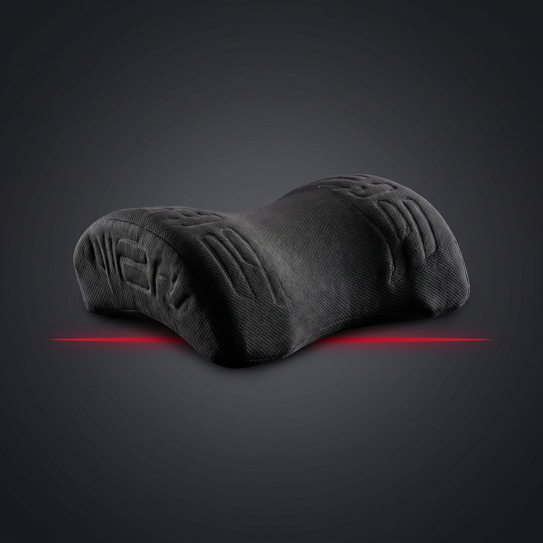 Ergonomic Car Neck Pillow Memory Foam Headrest Cushion - Black Headrest studio product shot