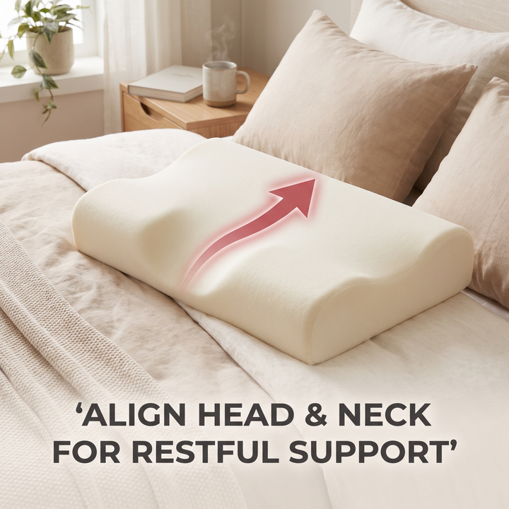 Ergonomic Cervical Neck Pillow Orthopedic Support Pillow for Sleeping Soybean Fiber SPA Massage Pillow Neck Pain Relief Home Use - How to align head and neck