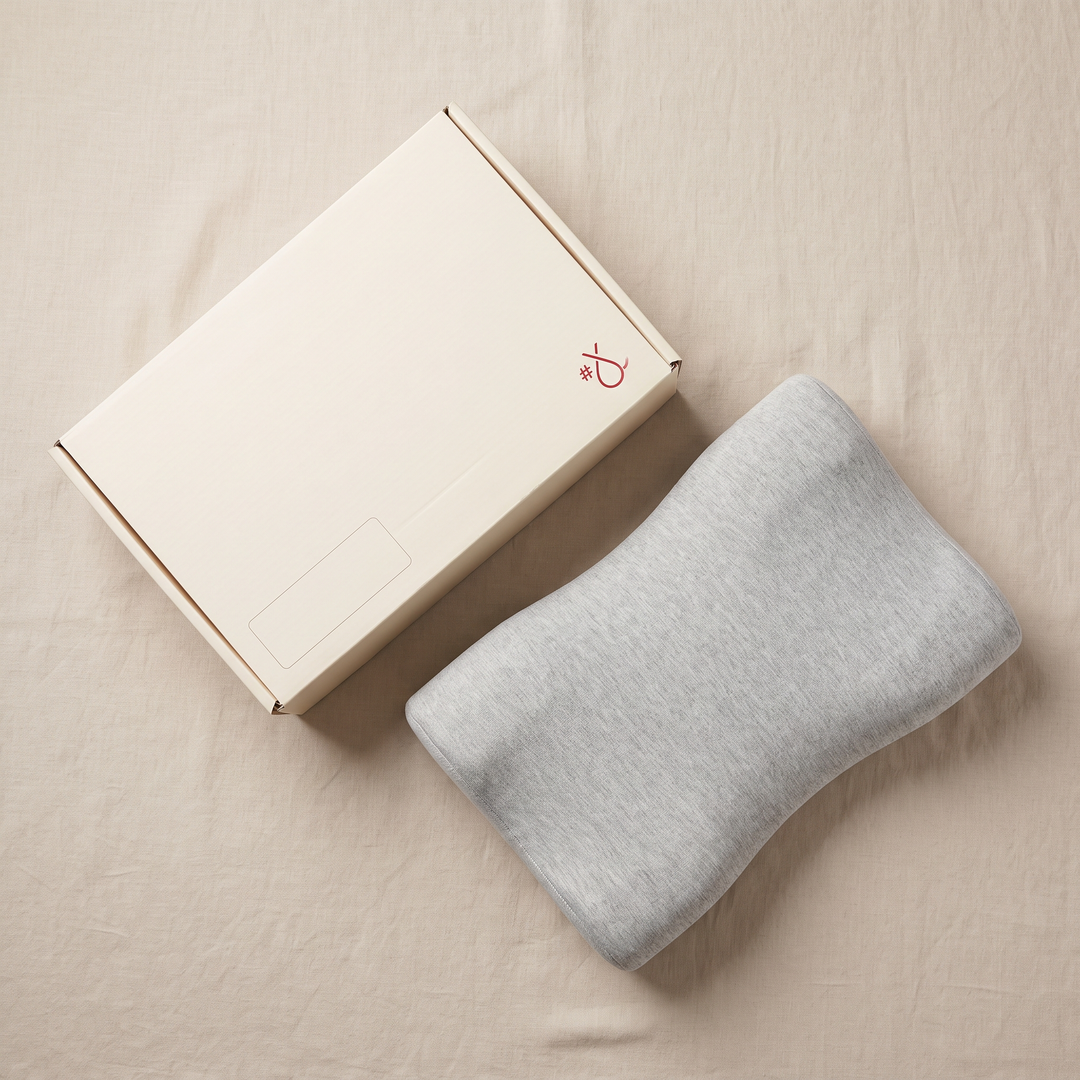 Ergonomic Cervical Neck Pillow Orthopedic Support Pillow for Sleeping Soybean Fiber SPA Massage Pillow Neck Pain Relief Home Use - Packaging flat lay