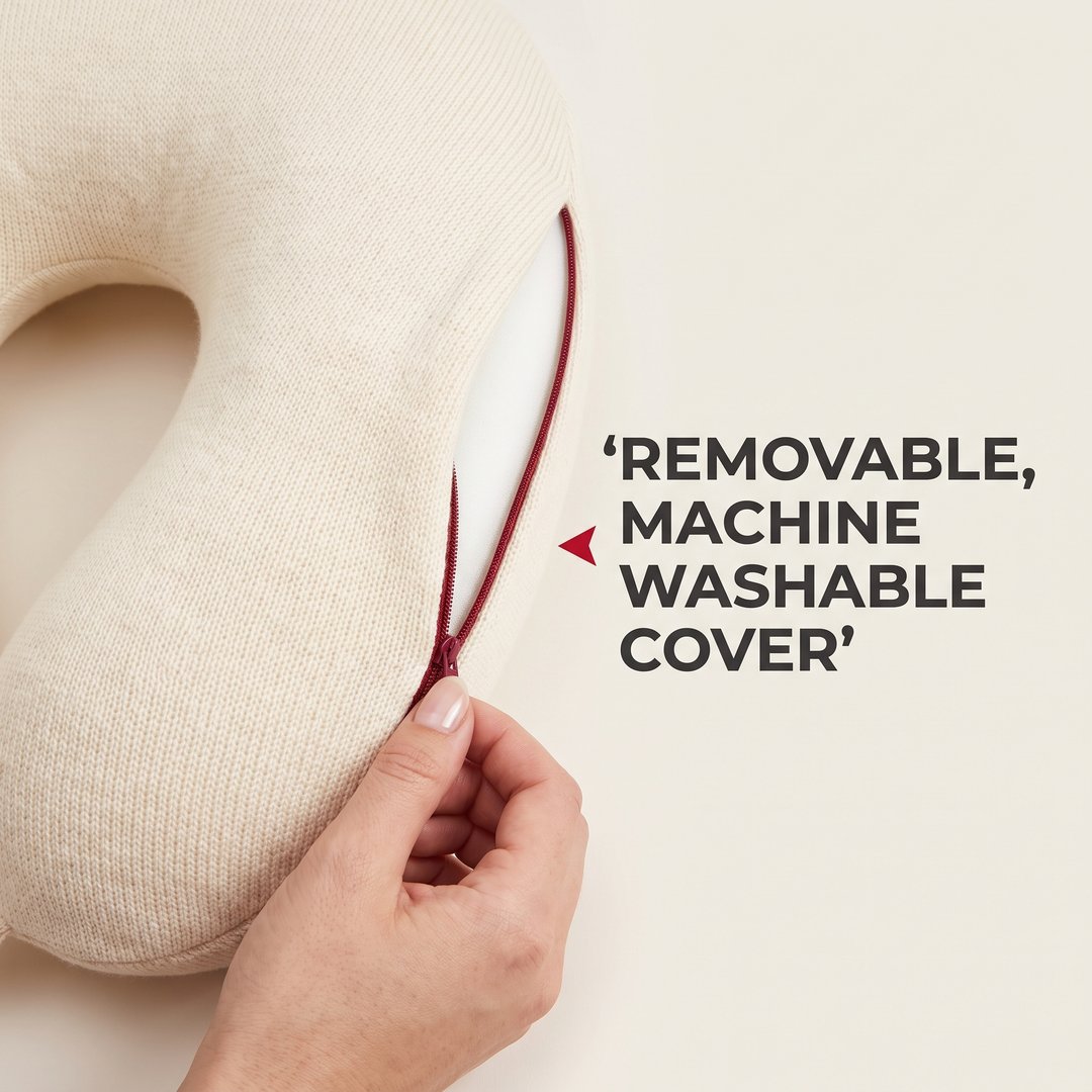 Ergonomic Cervical Neck Pillow Orthopedic Support Pillow for Sleeping Soybean Fiber SPA Massage Pillow Neck Pain Relief Home Use - Removable machine washable cover