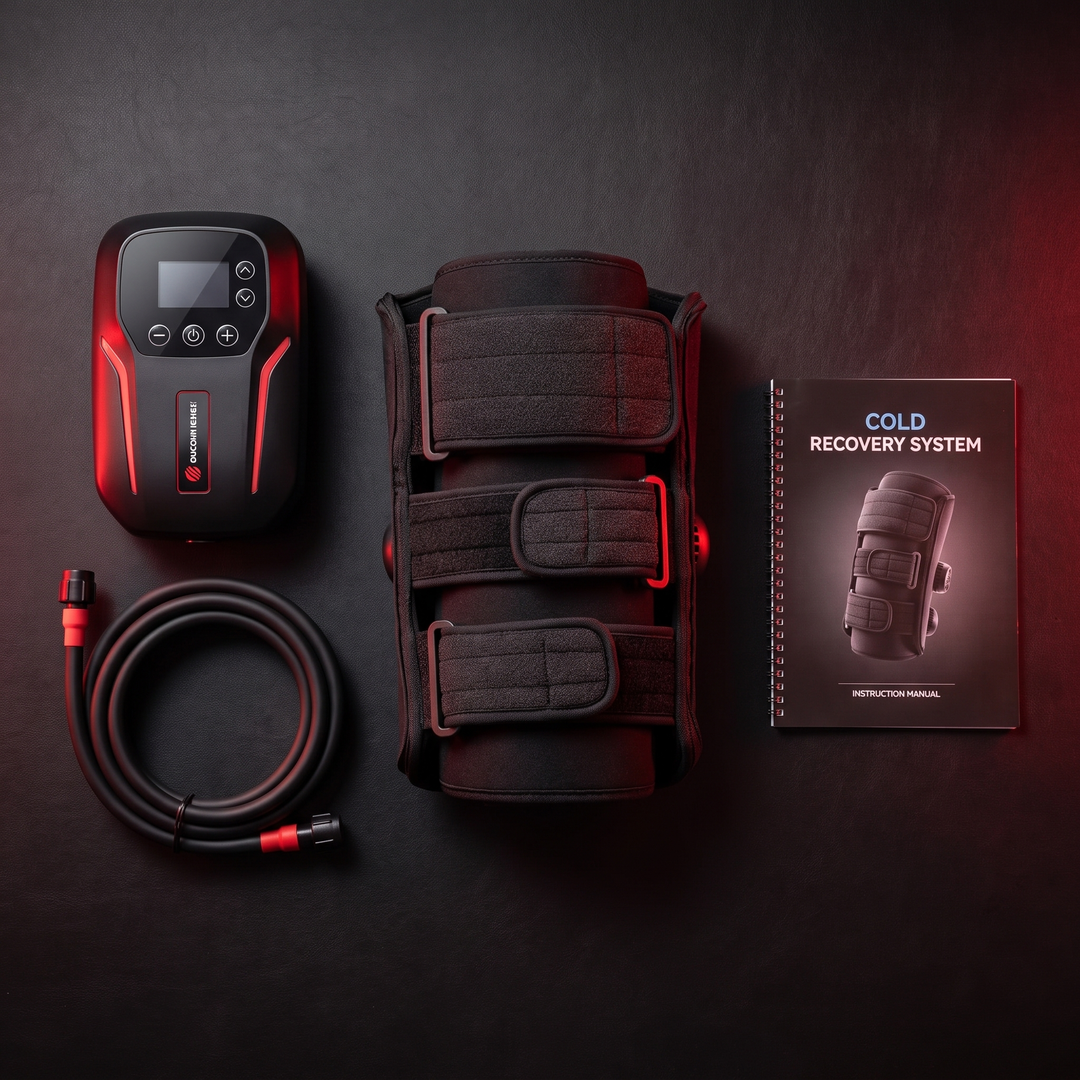 Everything included with the portable cold compress recovery device