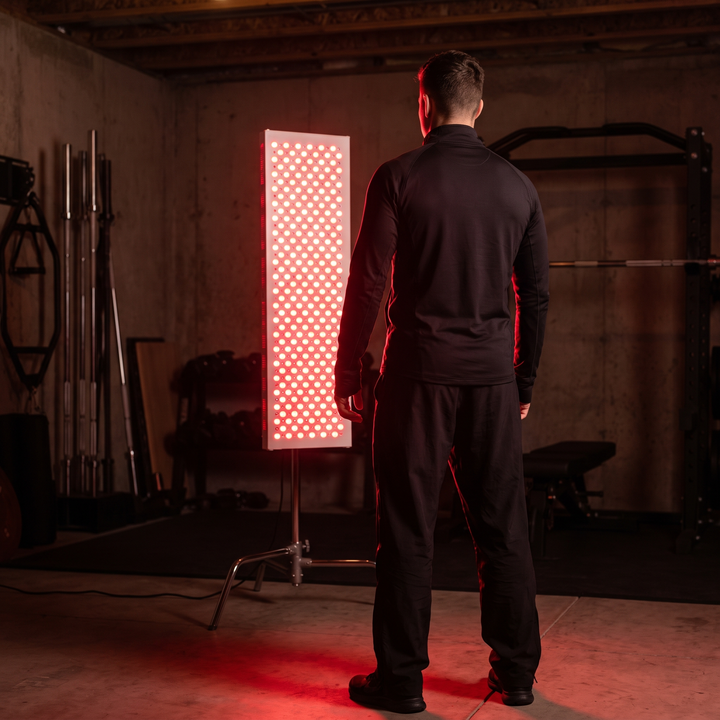 PHYSIOATHLETX Dual Chip LED Red Light Recovery Panel - home recovery glow lifestyle
