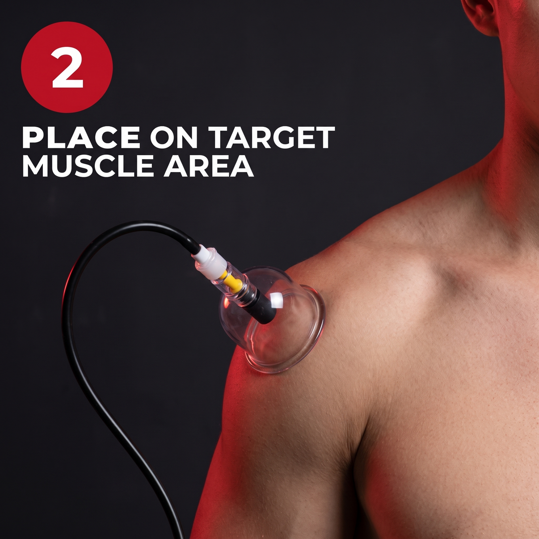 Step 2: place the cup on the target muscle area