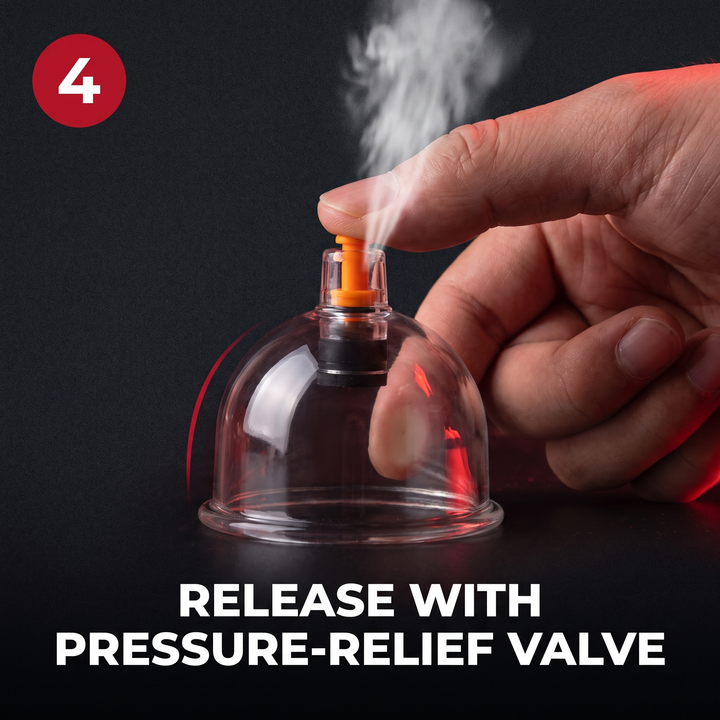Step 4: release suction with the pressure-relief valve