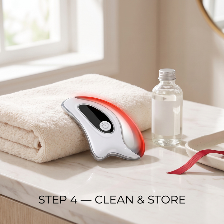 How-to step 4, clean and store device
