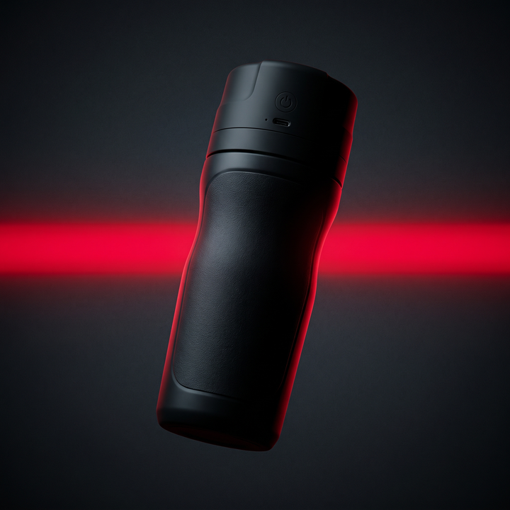 Electric Protein Shaker Bottle 650ml - Black - 3/4 angle view
