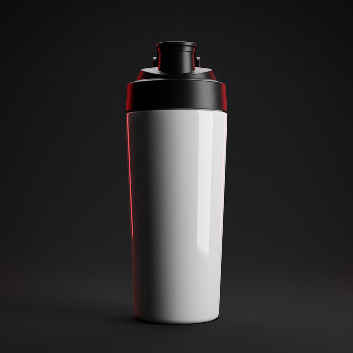Electric Protein Shaker Bottle 650ml - White - hero shot