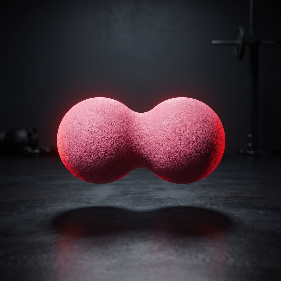 PHYSIOATHLETX pink peanut-shaped muscle relaxation ball, dual-lobe EPP foam roller