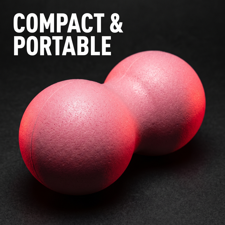 PHYSIOATHLETX pink peanut massage ball, compact and portable recovery tool