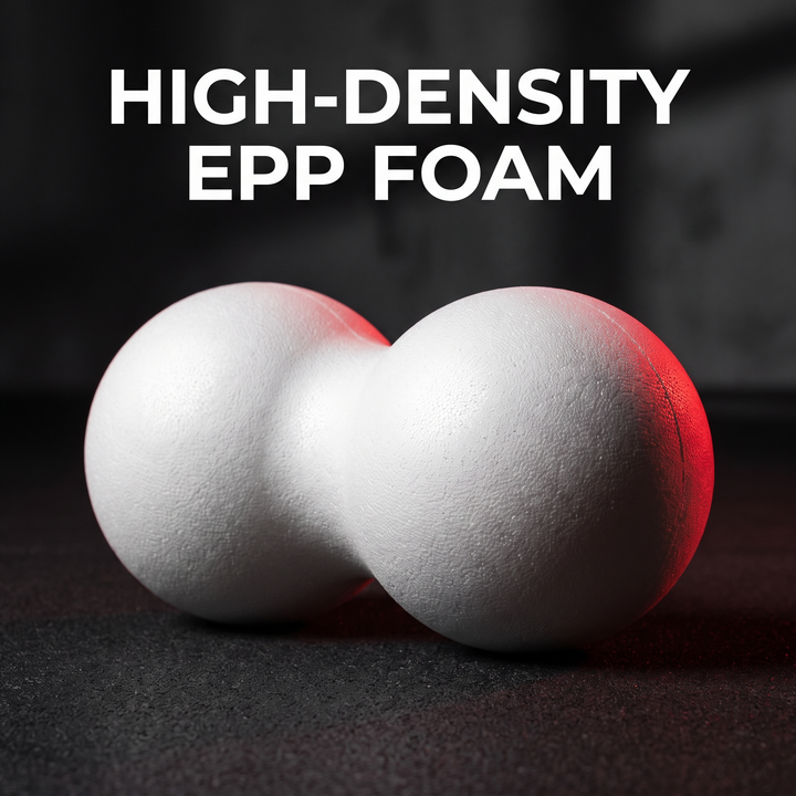 PHYSIOATHLETX white peanut massage ball made of high-density EPP foam