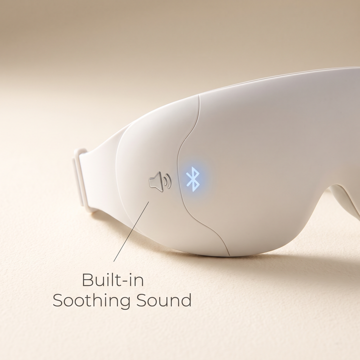 PhysioAthletX 3D Compression Eye Massager - built-in soothing sound feature