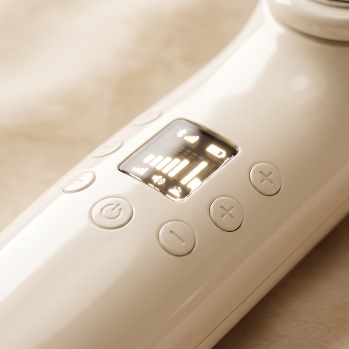 Professional Face Lifting Device Microcurrent Facial Massager - control display panel close-up