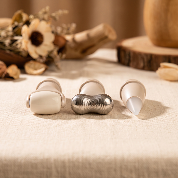 Professional Face Lifting Device Microcurrent Facial Massager - interchangeable applicator heads detail