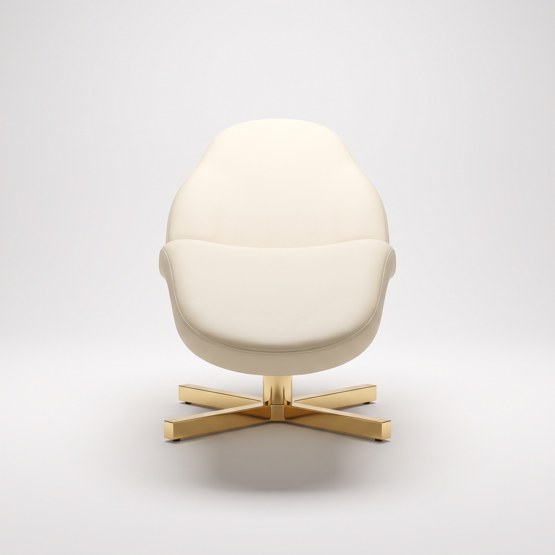 Professional Curved Reclining Facial Bed - Front View