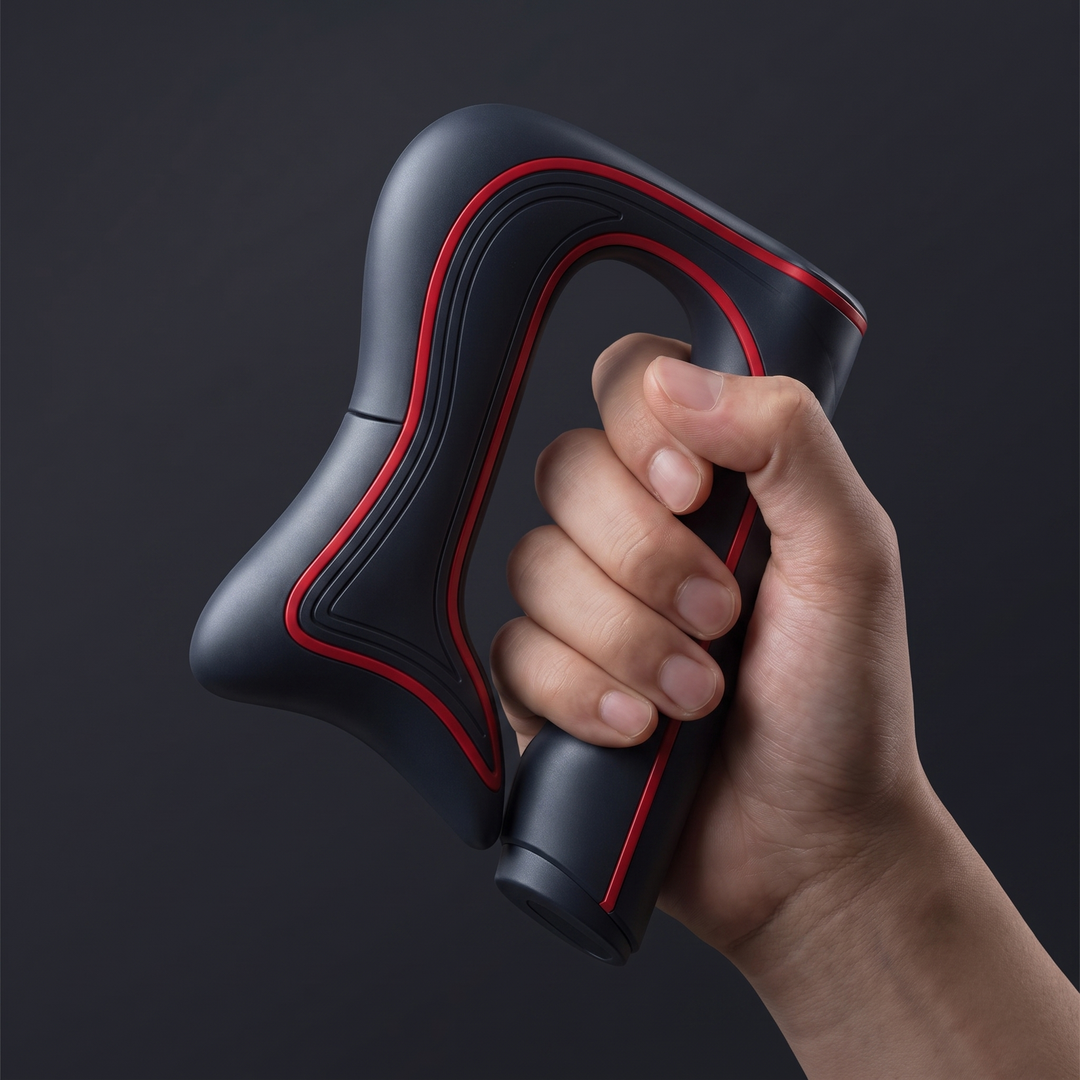 Hand holding the recovery tool upright showing its size and scale
