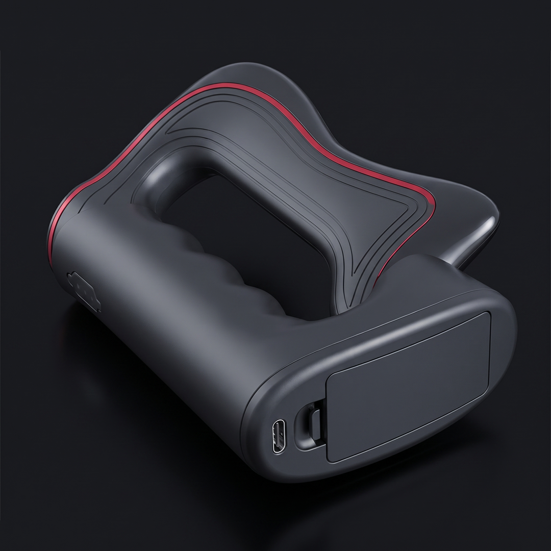 Rear view of the recovery tool showing USB-C charging port and battery compartment