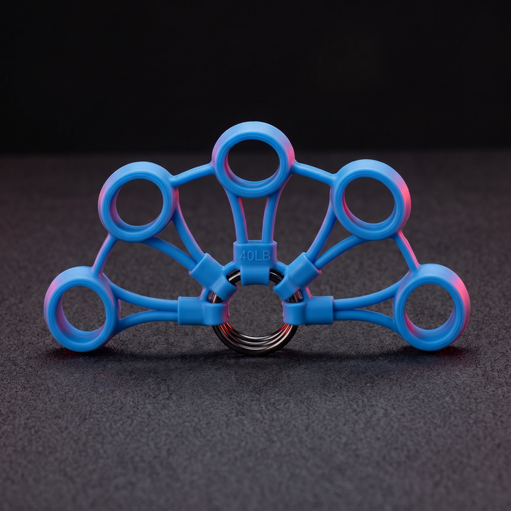 Professional Finger Exerciser Hand Grip Trainer Silicone Finger Flexion Extension Rehabilitation Training Tool Portable Finger Strengthener for Hand Mobility Recovery Home Use - Blue 40LB Resistance
