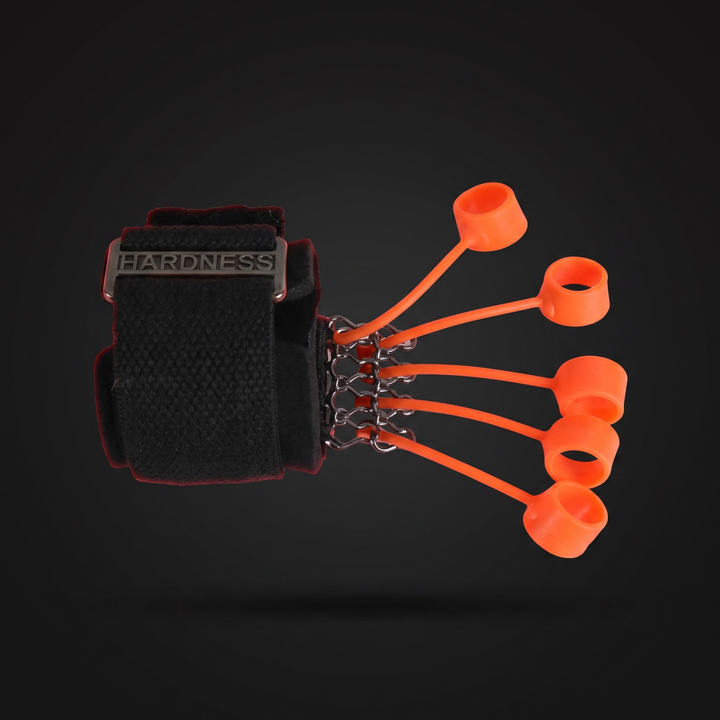 Professional Finger Exerciser Hand Grip Trainer Silicone Finger Flexion Extension Rehabilitation Training Tool Portable Finger Strengthener for Hand Mobility Recovery Home Use - Orange 75LB Resistance