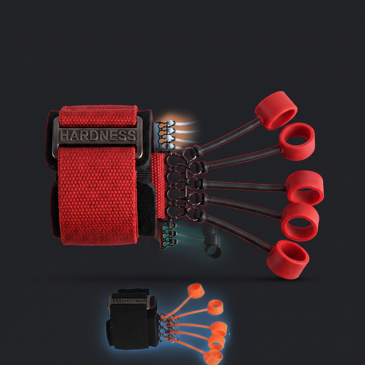 Professional Finger Exerciser Hand Grip Trainer Silicone Finger Flexion Extension Rehabilitation Training Tool Portable Finger Strengthener for Hand Mobility Recovery Home Use - Red 60LB Resistance