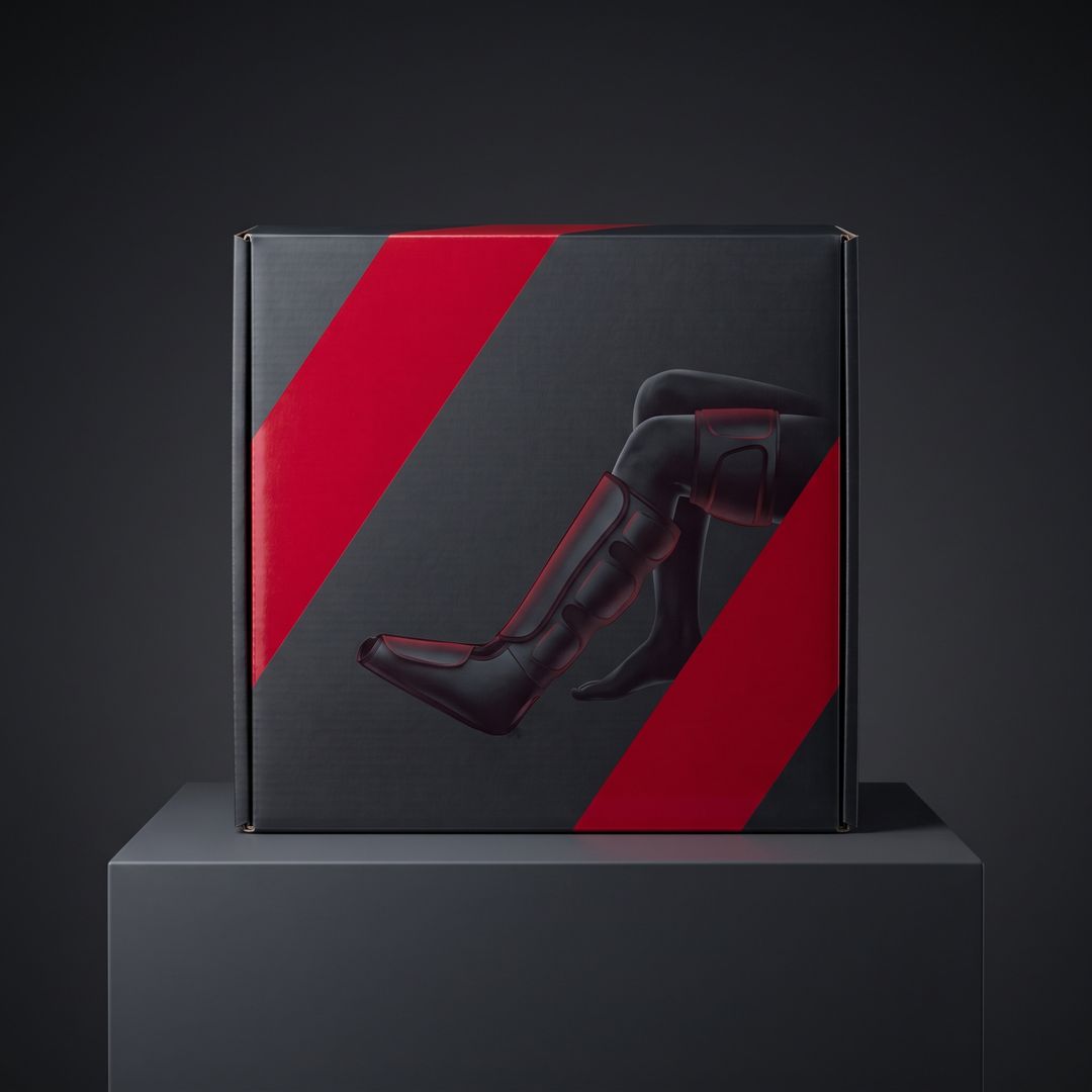 Premium packaging box for the full-leg air compression recovery massager