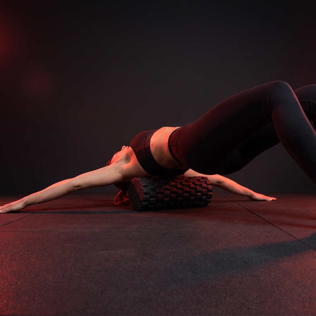 PHYSIOATHLETX Foam Roller - Pilates spine stability pose