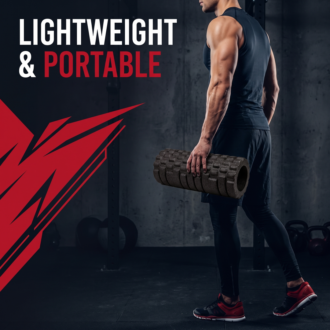 PHYSIOATHLETX Foam Roller - lightweight and portable feature callout