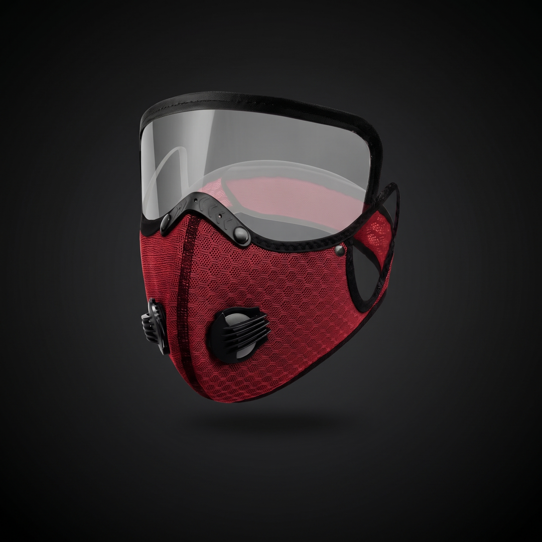 Adjustable Full Face Sports Mask Windproof UV Protection Outdoor Cycling Motorcycle Mask for Men and Women Breathable Protective Face Cover - Red