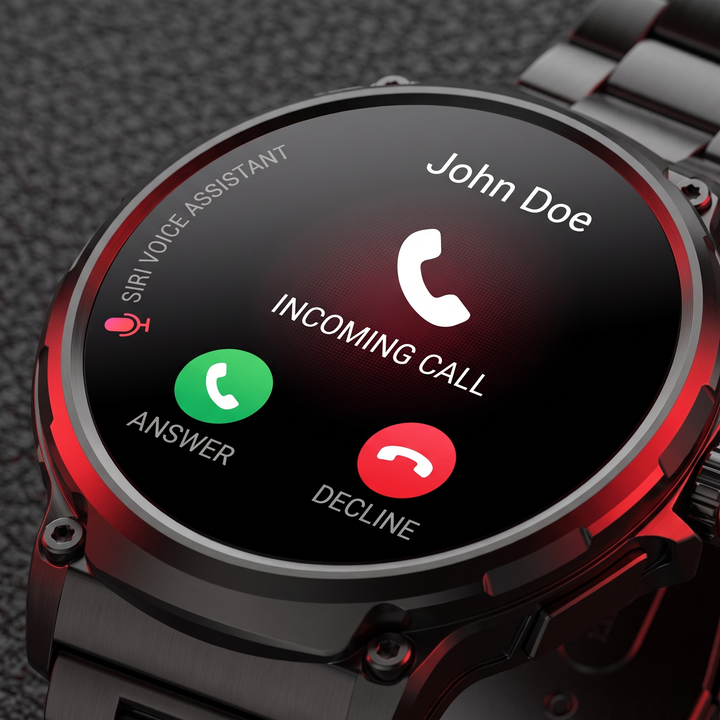 Professional GPS Smart Watch Sport Fitness Tracker - Bluetooth calling screen close-up