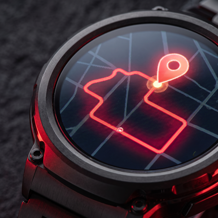 Professional GPS Smart Watch Sport Fitness Tracker - GPS route tracking screen close-up