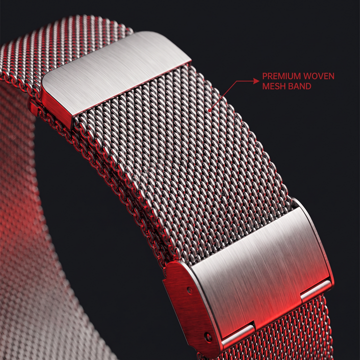 Professional GPS Smart Watch Sport Fitness Tracker - Mesh Band material close-up